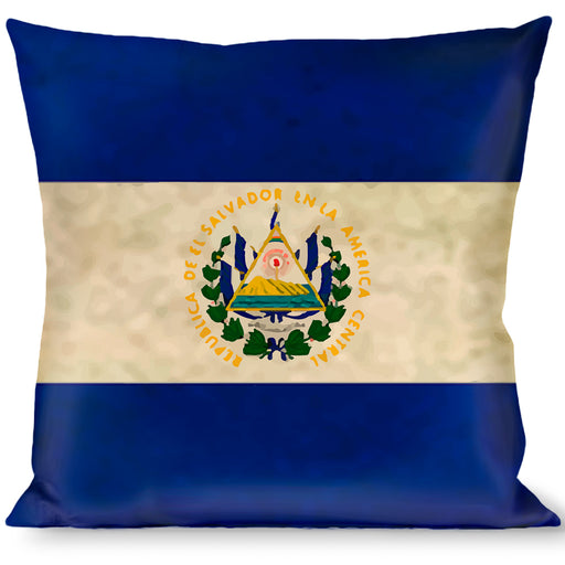 Buckle-Down Throw Pillow - El Salvador Flag/Black Throw Pillows Buckle-Down   