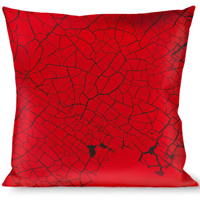 Buckle-Down Throw Pillow - Elephant Crackle Red Throw Pillows Buckle-Down   