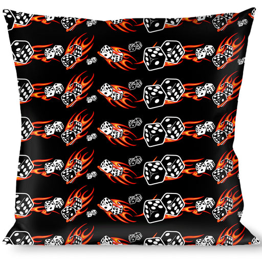 Buckle-Down Throw Pillow - Flaming Dice Throw Pillows Buckle-Down   
