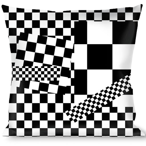 Buckle-Down Throw Pillow - Funky Checkers Black/White Throw Pillows Buckle-Down   