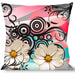 Buckle-Down Throw Pillow - Flowers w/Filigree Pink Throw Pillows Buckle-Down   