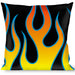 Buckle-Down Throw Pillow - Flames Black/Yellow/Orange Throw Pillows Buckle-Down   