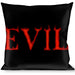 Buckle-Down Throw Pillow - Flaming EVIL Black/Red Throw Pillows Buckle-Down   
