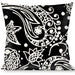 Buckle-Down Throw Pillow - Floral Paisley Black/White Throw Pillows Buckle-Down   