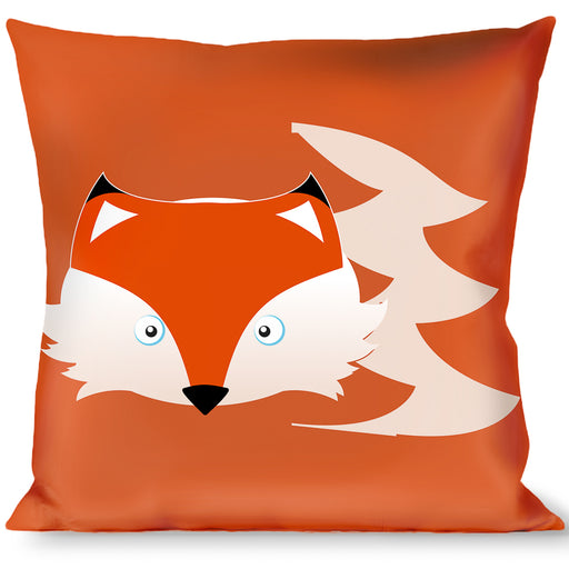 Buckle-Down Throw Pillow - Fox Face/Tail Orange/Natural Throw Pillows Buckle-Down   