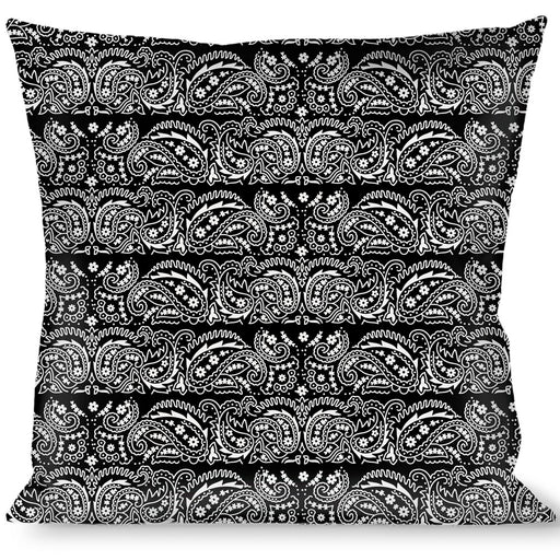Buckle-Down Throw Pillow - Floral Paisley2 Black/White Throw Pillows Buckle-Down   