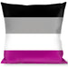 Buckle-Down Throw Pillow - Flag Asexual Black/Gray/White/Purple Throw Pillows Buckle-Down   