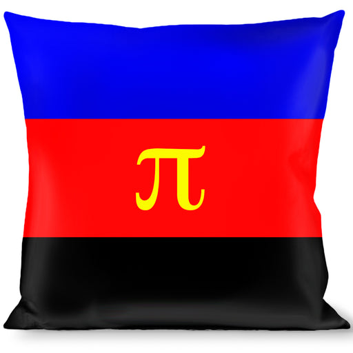 Buckle-Down Throw Pillow - Flag Polyamorous Pi Symbol Blue/Red/Black/Yellow Throw Pillows Buckle-Down   