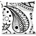 Buckle-Down Throw Pillow - Floral Paisley3 White/Black Throw Pillows Buckle-Down   