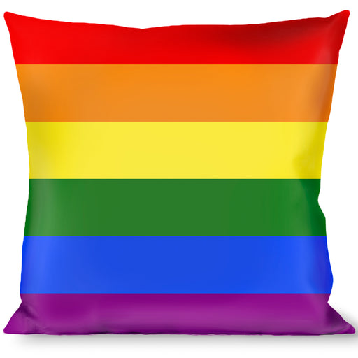 Buckle-Down Throw Pillow - Flag Pride Rainbow Throw Pillows Buckle-Down   