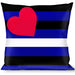 Buckle-Down Throw Pillow - Flag Leather Black/Blue/Red/White Throw Pillows Buckle-Down   