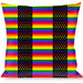 Buckle-Down Throw Pillow - Flag American Pride Rainbow/Black Throw Pillows Buckle-Down   