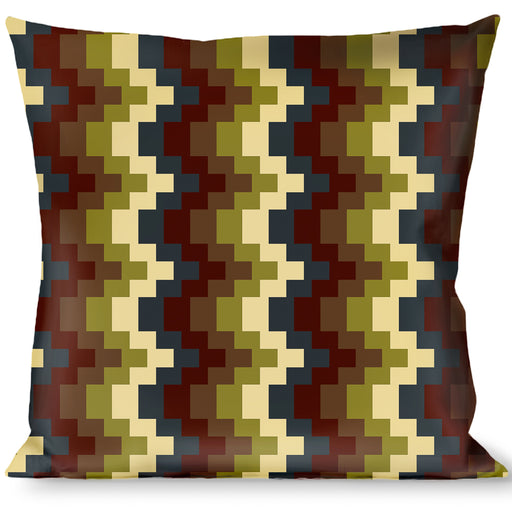Buckle-Down Throw Pillow - Geometric4 Tan/Blue/Wine/Brown/Olive Throw Pillows Buckle-Down   