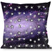 Buckle-Down Throw Pillow - Glowing Stars in Space Black/Purple/White Throw Pillows Buckle-Down   