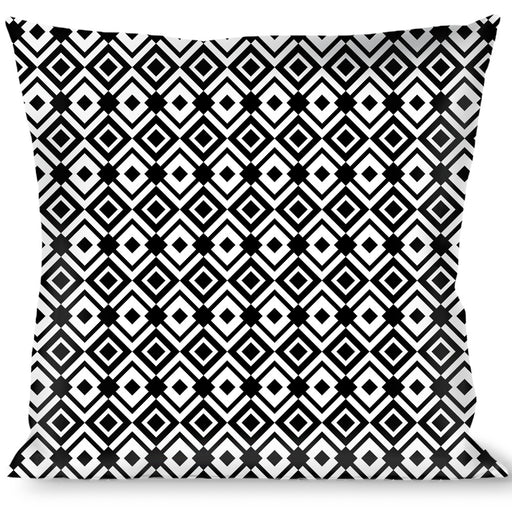 Buckle-Down Throw Pillow - Geometric Diamond2 Black/White/Black Throw Pillows Buckle-Down   