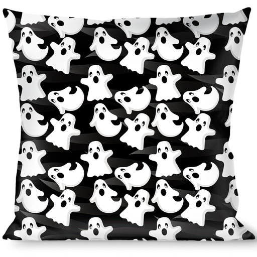 Buckle-Down Throw Pillow - Ghosts Scattered Black/White Throw Pillows Buckle-Down   