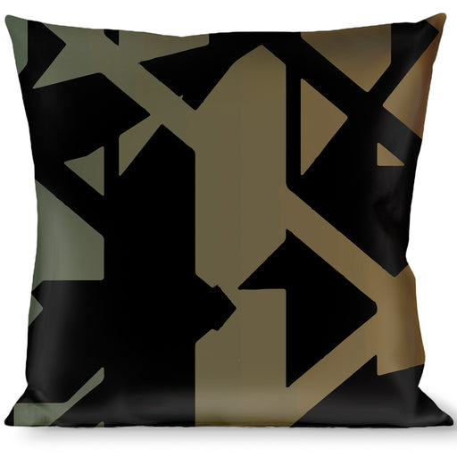 Buckle-Down Throw Pillow - Geometric Transition Blues/Reds/Orange/Yellows Throw Pillows Buckle-Down   