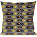 Buckle-Down Throw Pillow - Hot Rod w/Flame Skull Throw Pillows Buckle-Down   