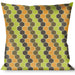 Buckle-Down Throw Pillow - Honeycomb Greens/Orange Throw Pillows Buckle-Down   