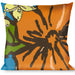 Buckle-Down Throw Pillow - Hibiscus Collage Blue/Orange/Yellow Throw Pillows Buckle-Down   
