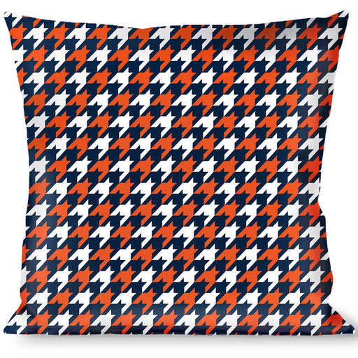 Buckle-Down Throw Pillow - Houndstooth Navy/Orange/White Throw Pillows Buckle-Down   