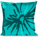 Buckle-Down Throw Pillow - Hibiscus Collage Turquoise Shades Throw Pillows Buckle-Down   