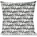 Buckle-Down Throw Pillow - Hibiscus Gray/White Throw Pillows Buckle-Down   