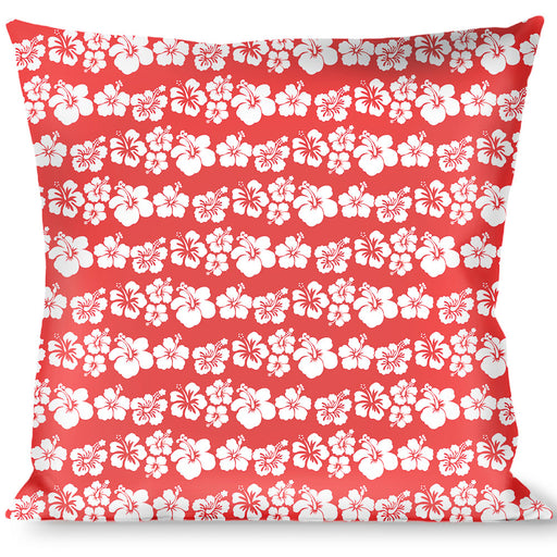 Buckle-Down Throw Pillow - Hibiscus Light Red/White Throw Pillows Buckle-Down   
