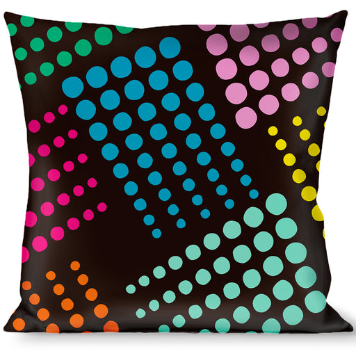 Buckle-Down Throw Pillow - Halftone Blocks Charcoal/Pinks/Greens/Orange/Yellow Throw Pillows Buckle-Down   