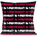 Buckle-Down Throw Pillow - IN YOUR DREAMS! Black/White/Pink Throw Pillows Buckle-Down   