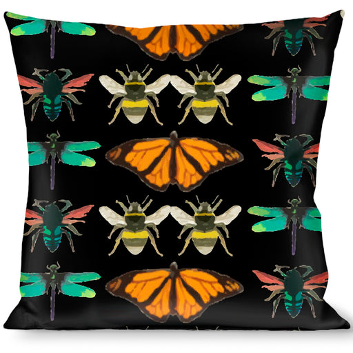 Buckle-Down Throw Pillow - Insects C/U Black Throw Pillows Buckle-Down   