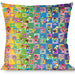 Buckle-Down Throw Pillow - Ice Cream Cone & Popsicle Expressions/Squares Multi Color Throw Pillows Buckle-Down   