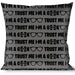 Buckle-Down Throw Pillow - I'M A GEEK/Glasses Gray/Black Throw Pillows Buckle-Down   