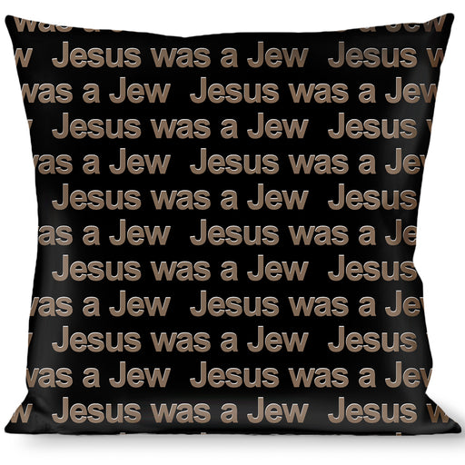 Buckle-Down Throw Pillow - JESUS WAS A JEW Black/Gray Throw Pillows Buckle-Down   