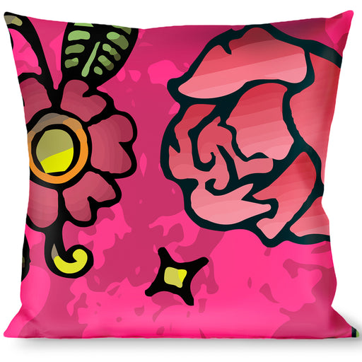 Buckle-Down Throw Pillow - Love Kills Pink Throw Pillows Buckle-Down   