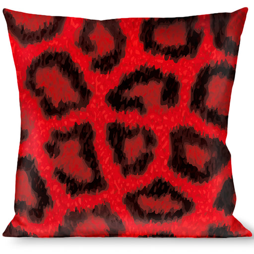 Buckle-Down Throw Pillow - Leopard Red Throw Pillows Buckle-Down   