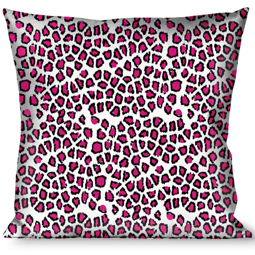 Buckle-Down Throw Pillow - Leopard White/Fuchsia Throw Pillows Buckle-Down   