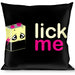 Buckle-Down Throw Pillow - LICK ME Battery Cartoon Throw Pillows Buckle-Down   