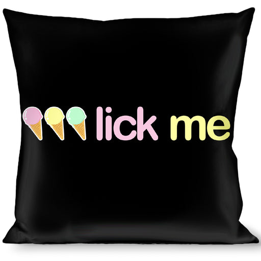 Buckle-Down Throw Pillow - LICK ME Ice Cream Cones Throw Pillows Buckle-Down   