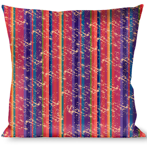 Buckle-Down Throw Pillow - Lines Weathered Reds/Purples Throw Pillows Buckle-Down   