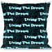 Buckle-Down Throw Pillow - LIVING THE DREAM/Clouds Black/Blue/White Throw Pillows Buckle-Down   
