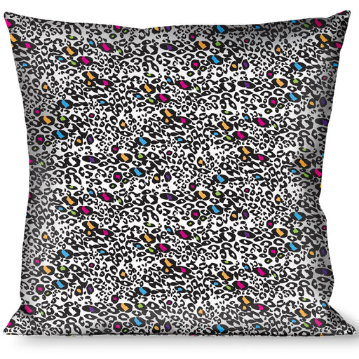 Buckle-Down Throw Pillow - Leopard White/Black/Multi Color Throw Pillows Buckle-Down   