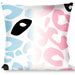 Buckle-Down Throw Pillow - Leopard White/Pinks/Blues/Black Throw Pillows Buckle-Down   