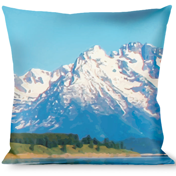 Buckle-Down Throw Pillow - Landscape Snowy Mountains Throw Pillows Buckle-Down   