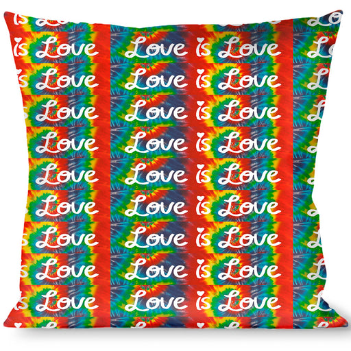 Buckle-Down Throw Pillow - LOVE IS LOVE BD Tie Dye/White Throw Pillows Buckle-Down   