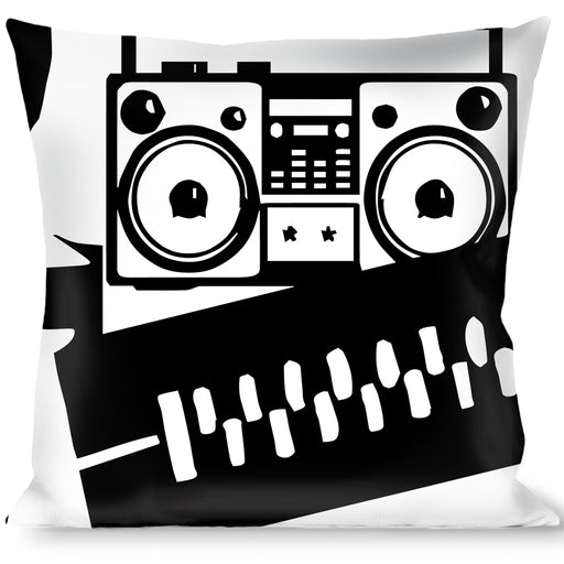 Buckle-Down Throw Pillow - Madness White/Black Throw Pillows Buckle-Down   