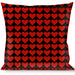 Buckle-Down Throw Pillow - Mini Hearts Black/Red Throw Pillows Buckle-Down   