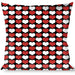 Buckle-Down Throw Pillow - Mini Hearts Black/Red/White Throw Pillows Buckle-Down   