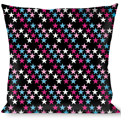 Buckle-Down Throw Pillow - Mini Stars Black/Pink/Blue/White Throw Pillows Buckle-Down   