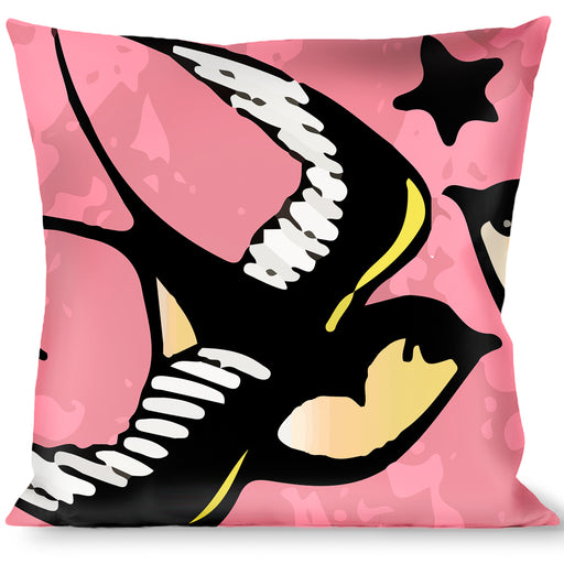 Buckle-Down Throw Pillow - Mom & Dad C/U Pink w/Sparrows Throw Pillows Buckle-Down   
